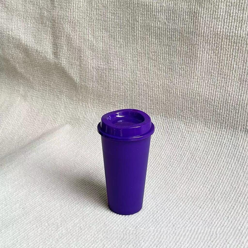 16OZ 475ml Color Reusable Plastic Straw Cup Large Capacity Leakproof Travel Tumbler for Coffee Smoothie Home Party Takeaway Cup
