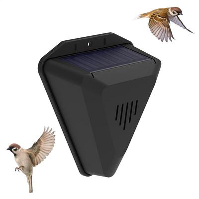 Solar Alarm Bird Repeller Solar Animal Repellents Repelling with 13 Modes of Sound Playback Bird Dog Repellent forOutdoor Garden