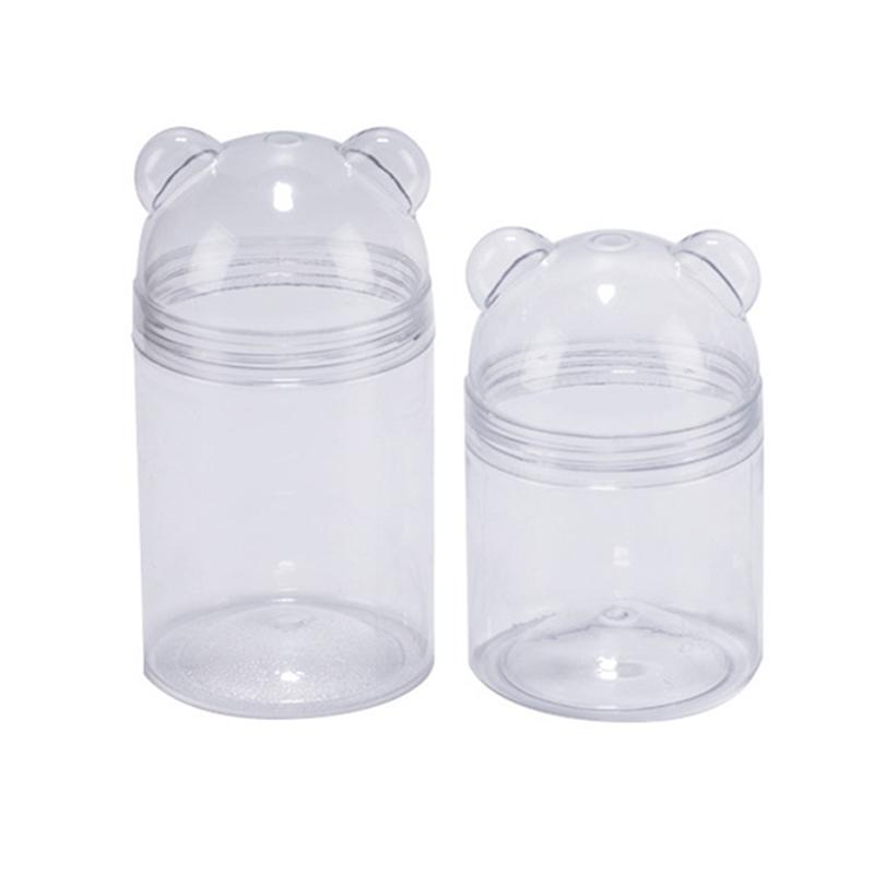 1Pieces Guazi Nut Storage Box Cartoon Bear Storage Bottle Candy Food Can Snack Acrylic Can Cute Sealed Can Outdoor Tableware