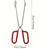 Kitchen Tongs, Heavy Duty Cooking Tongs, Easy Grip Scissors Tongs, Comfortable Red Handle, Can Be Used for Cooking BBQ