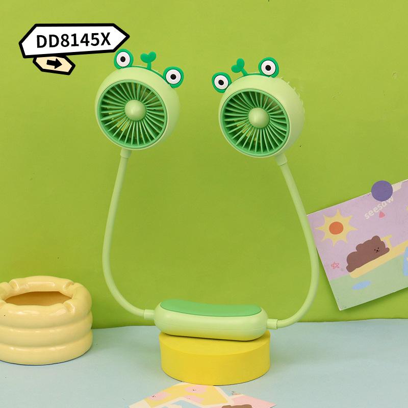 

Cartoon Animal USB Rechargeable Hanging Neck Fan: Portable, Silent, Ideal for Students and Outdoors Color