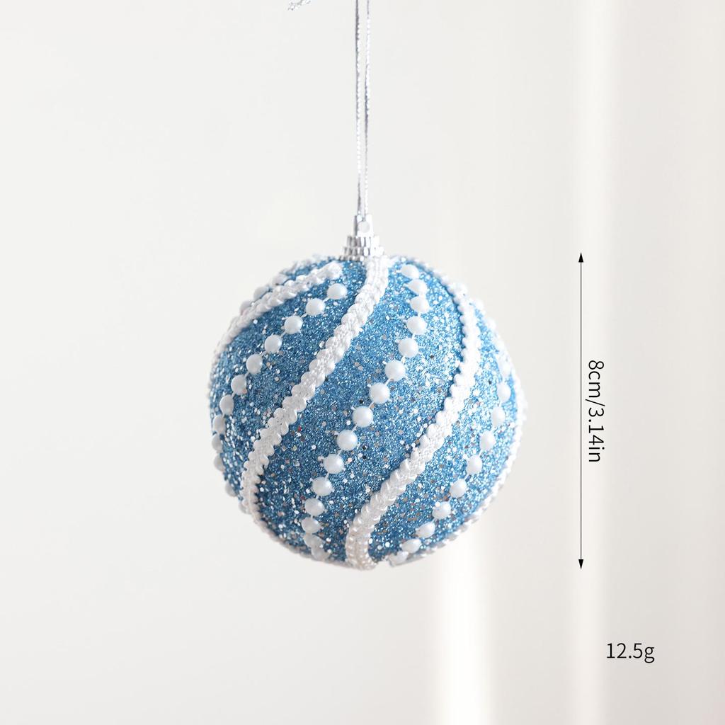 DIY Painted Foam Christmas Ornament: Snowflake & Irregular Pompon Balls
