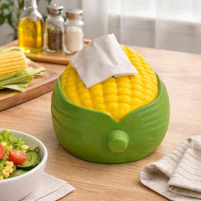 Mais-Form Taschentuchbox Weiche Wasserdichte Taschentuchbox Abdeckung Silikon Wiederverwendbar Feuchttuchbox Halter Badezimmer Küche Papierhalter