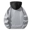 Men's Color Block V-neck Sweatshirt Hooded Pullover Sweatshirt