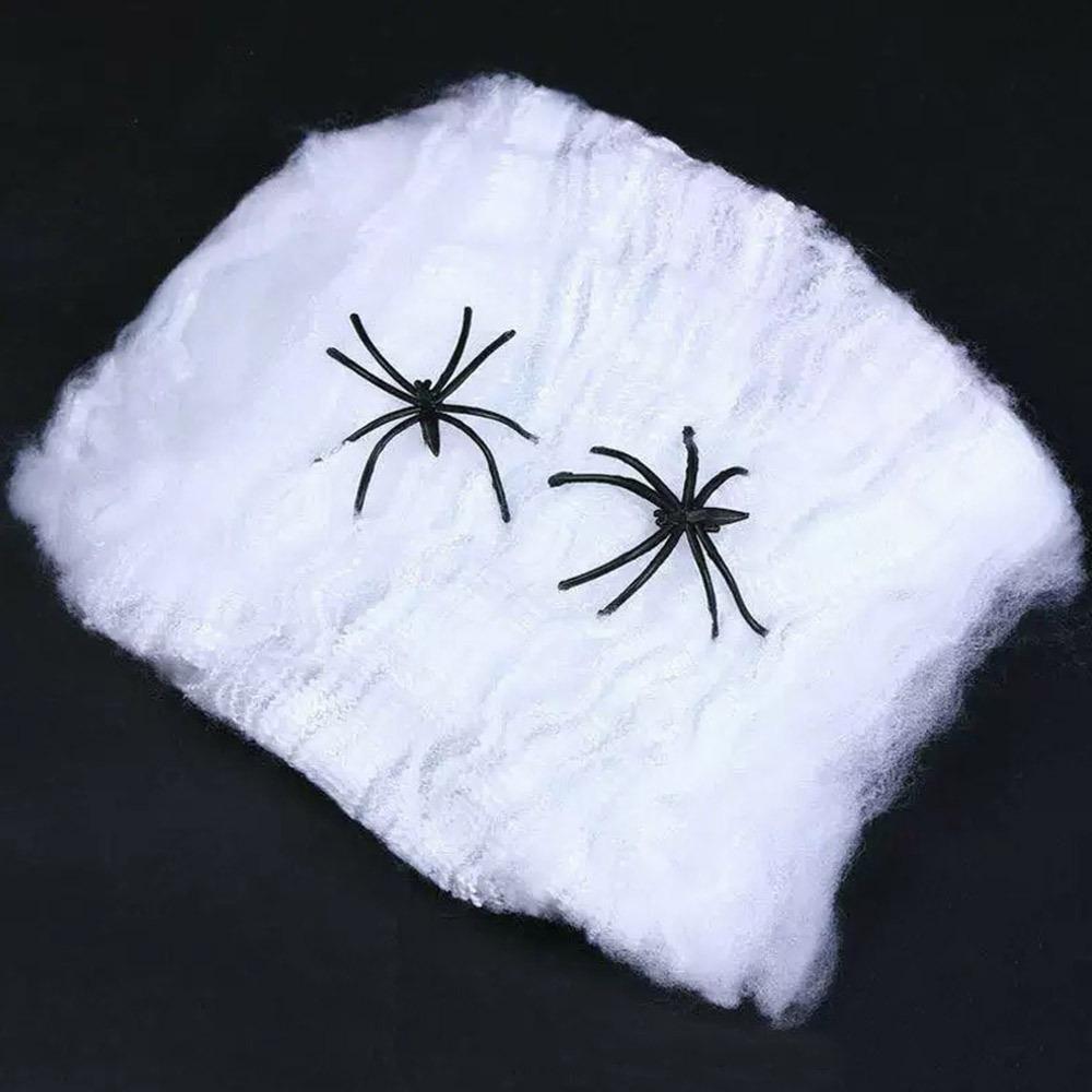 

Паук Хэллоуин Хоррор Реквизит Украшение Дома Ужасов Мода Паук Хлопковые Украшения Уличный 60 g +20 spiders