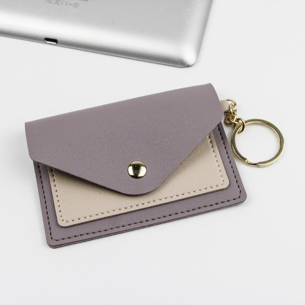 Porta carte di credito porta carte di credito con cerniera in pelle PU da donna Porta biglietti da visita Mini porta biglietti da visita regalo