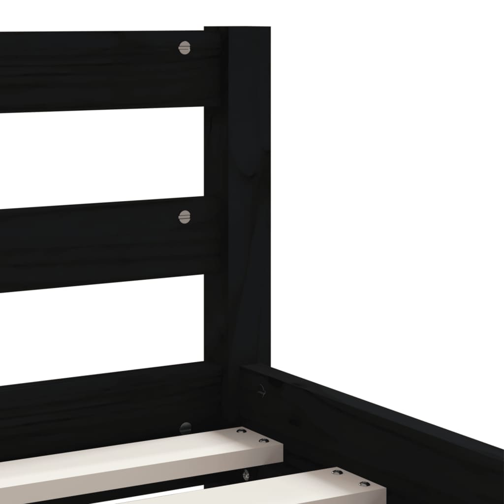 Children s Bed with Drawers Black 80x200 cm Solid Pine Wood