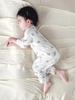 Unisex Baby Summer Jumpsuit - Anti-bacterial, Pure Cotton, Breathable, Boneless, Three-Quarter Sleeves, Essential Homewear