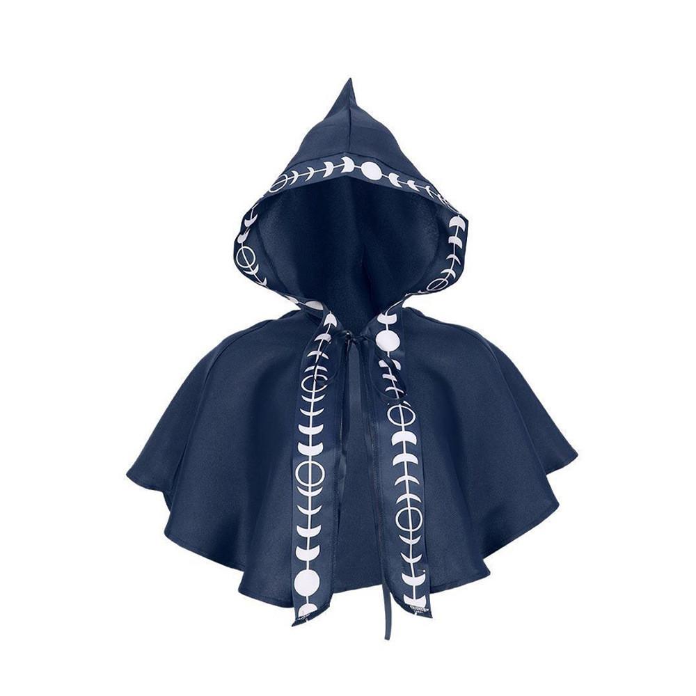 Luxurious Medieval Polyester Hooded Cloak Cape In Vibrant Colors Theatrical For