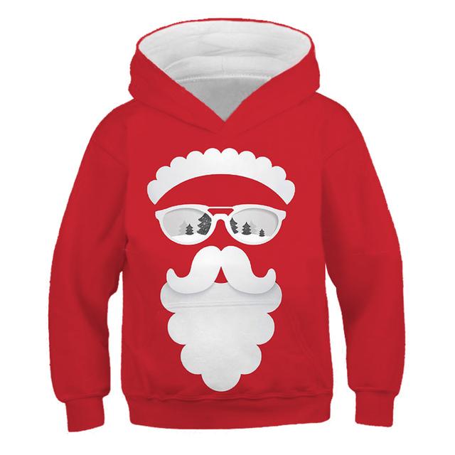 2025 Dětské Veselé Vánoce Mikiny Módní Chlapci Dívky Dlouhý Rukáv 3D Mikina Chlapecké Ležérní Dětské Oblečení 3-14 Let Street Wear
