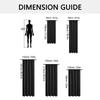 100% Blackout Curtains with Coated Lining Thermal Insulated Sun Blocking Rod Pocket Curtains for Bedroom Living Room Home Decor