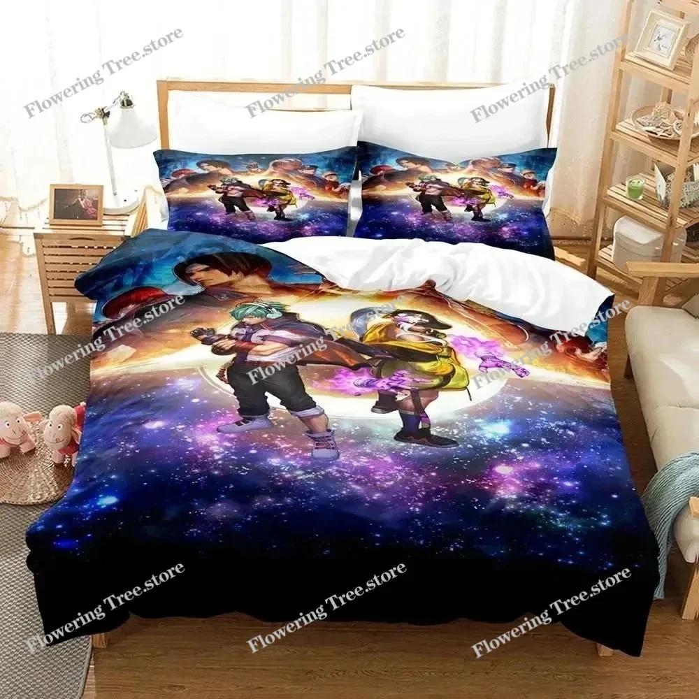 Anime King Of Fighters Bedding Set Duvet Cover Bed Set Quilt Cover Pillowcase Comforter king Queen Size Boys Adult Bedding029