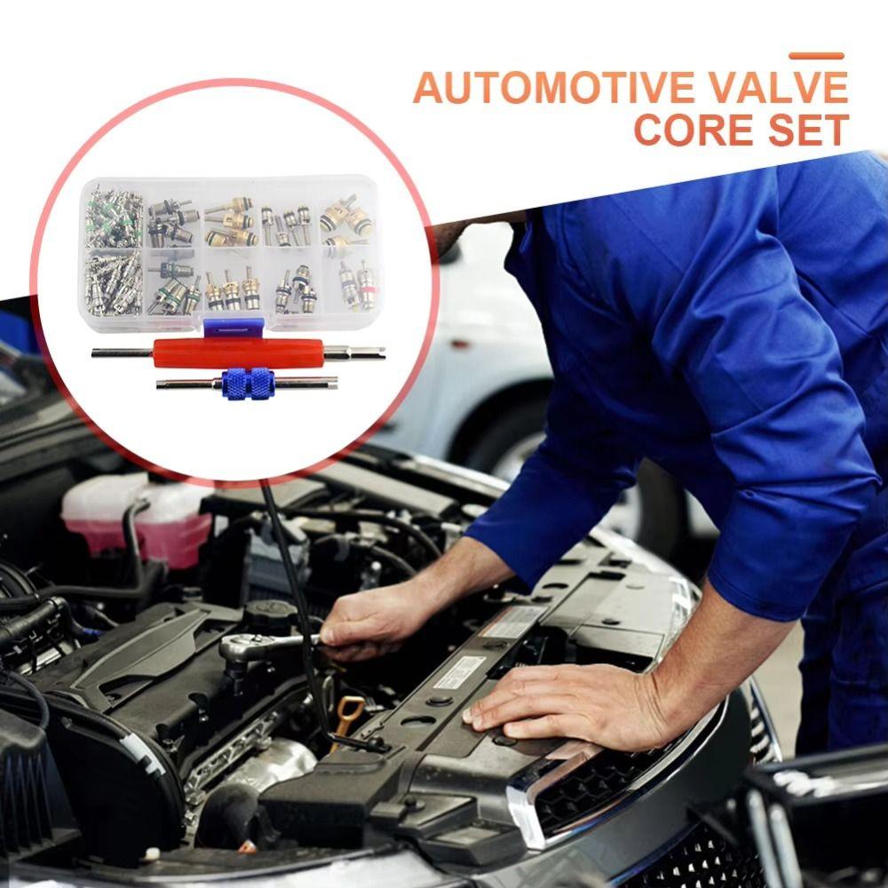 Assortment Kit Automotive Air Conditioning 102Pcs/box Valve Core Assortment Set  Automotive Use