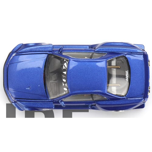 Kaido House Nissan Skyline GT-R (R34) Kaido Works Shinjuku V2 by Mini GT in Blue 158