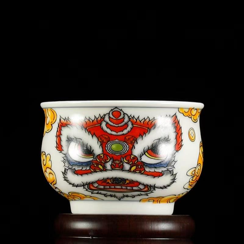 Čína estetická keramika porcelán neobvyklé šálky krásné ručně vyráběné pro kung fu Květinový tieguanyin oolong čaj