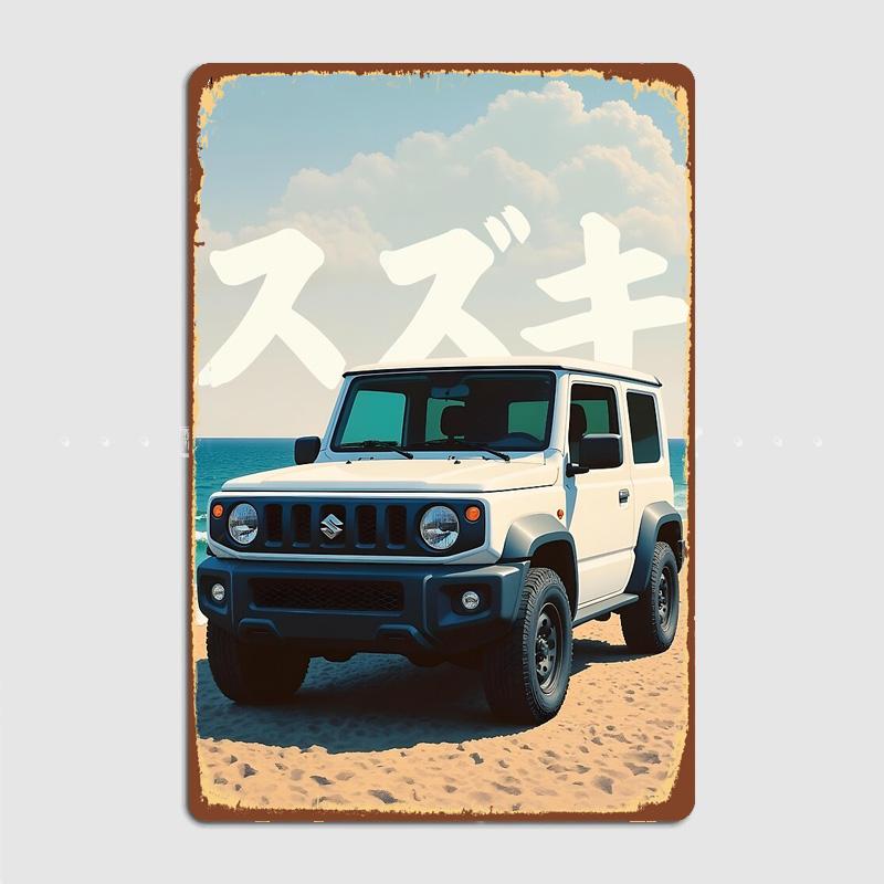 

Jimny 4WD Off-Road Vehicle Classic Car Vintage Retro Metal Poster Sign Garage Club Custom Wall Decor Tin Room Decor Home Decor 7.9x11.8In(20x30cm)