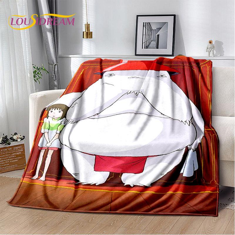 Spirited Away Cartoon Anime Soft Plush Blanket,Flannel Blanket Throw Blanket for Living Room Bedroom Bed Sofa Picnic Cover Kids