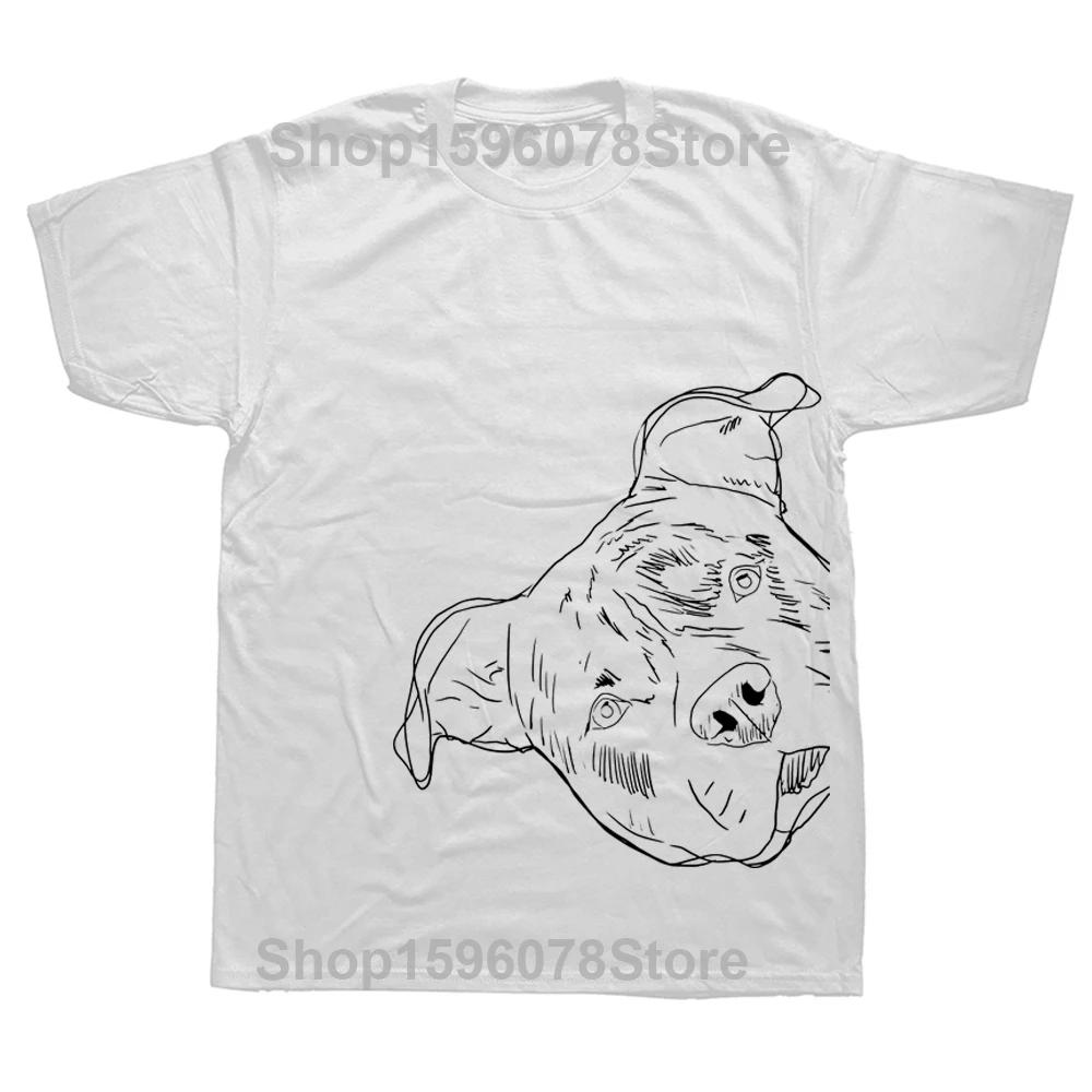 Funny Dog American Staffordshire Terrier T Shirts Graphic Cotton Streetwear Short Sleeve Birthday Gifts Summer Style T-shirt