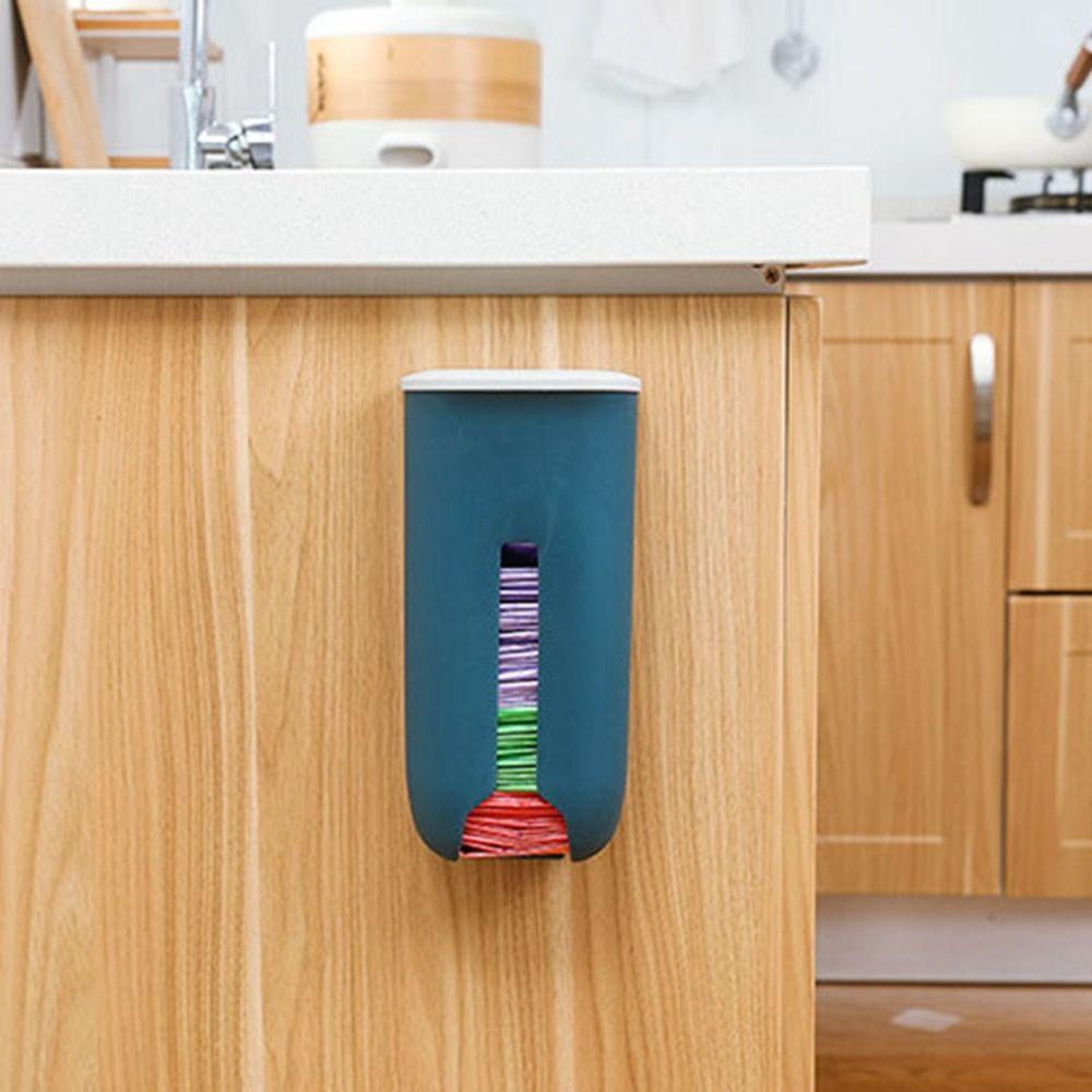 Wall-Mounted Garbage Bag Holder Large Capacity Trash Bag Saver Plastic Bag Storage Bag  Kitchen