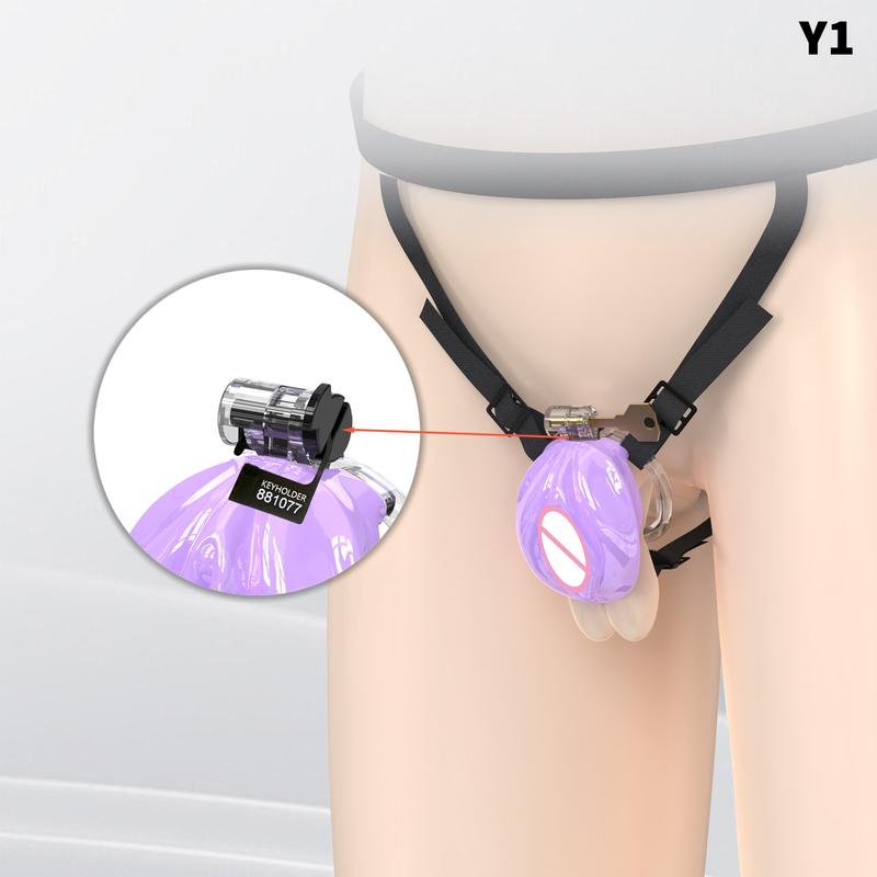 Male Chastity Cage Realistic Vagina Device with Belt 4 Sizes Rings Soft Chastity Lock Cock Cage Sissy Adult Sex Toys for Men Gay