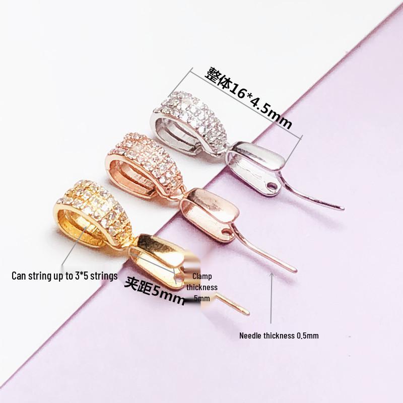 S925 Sterling Silver Medium Necklace Clasp Clip for Jade Pendant
