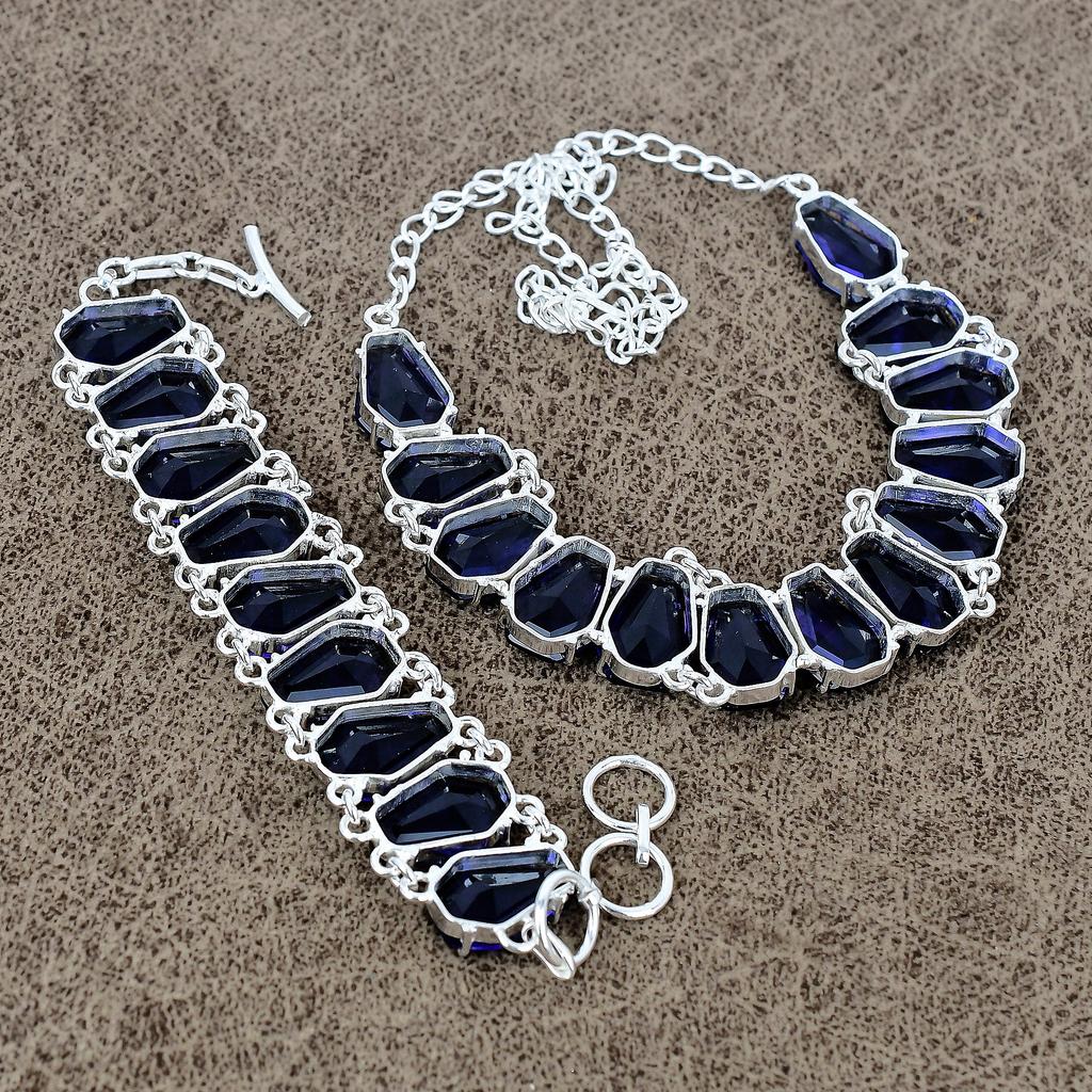 Amethyst Gemstone Handmade  925 Sterling Silver Jewelry Set KKG-446