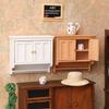 1/12 Dollhouse Miniature Wall Cabinet Closet Shelves Model Doll Home Cabinets Furniture Decor Toy Dolls House Accessories