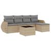 VidaXL Salon de Jardin avec Coussins 6 pcs, Canapés de Terrasse, Ensemble de Meubles de Patio, Mobilier d'Extérieur, Beige 3253636