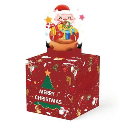 Christmas Surprise Cake Box Cash Draw Money Paper Box, Suitable for Christmas Party Cake Gift Box Gift Santa Claus Decorations