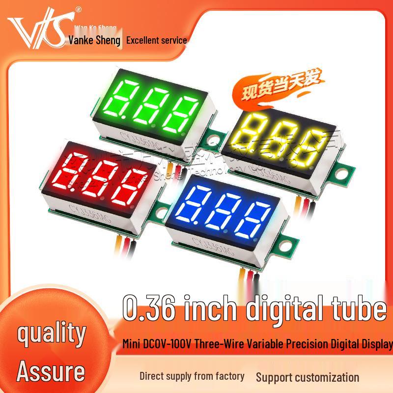 

Mini 0.36 Nixie Tube 3-Wire DC 0-100V Variable Accuracy Digital Voltmeter червоний