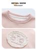 Meng Tang Tang Spring Lace Embroidery Cartoon Hoodie Two-Piece Set for Baby Girls