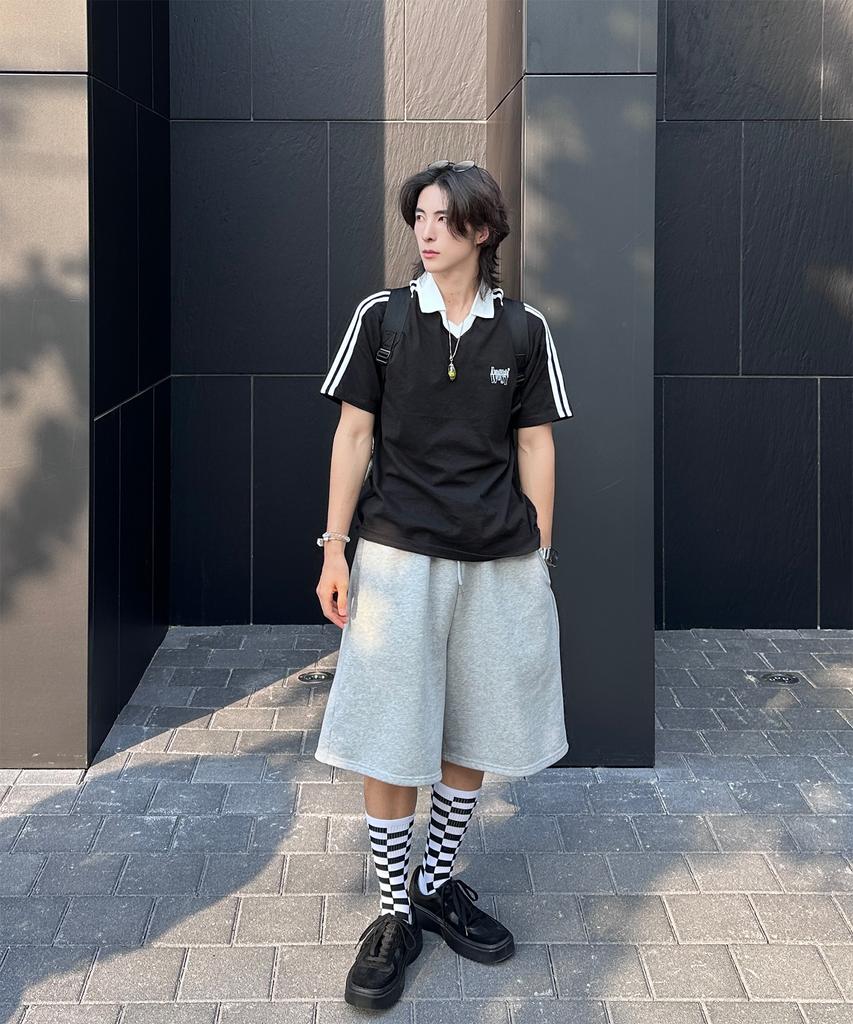 Osillos [2Pack]_Collared Short Sleeve T-Shirts_C42 Celeb Pk Lettering Collared Short Sleeve Tee + C43 Double Tape Collared Short Sleeve Tee (2 Types)