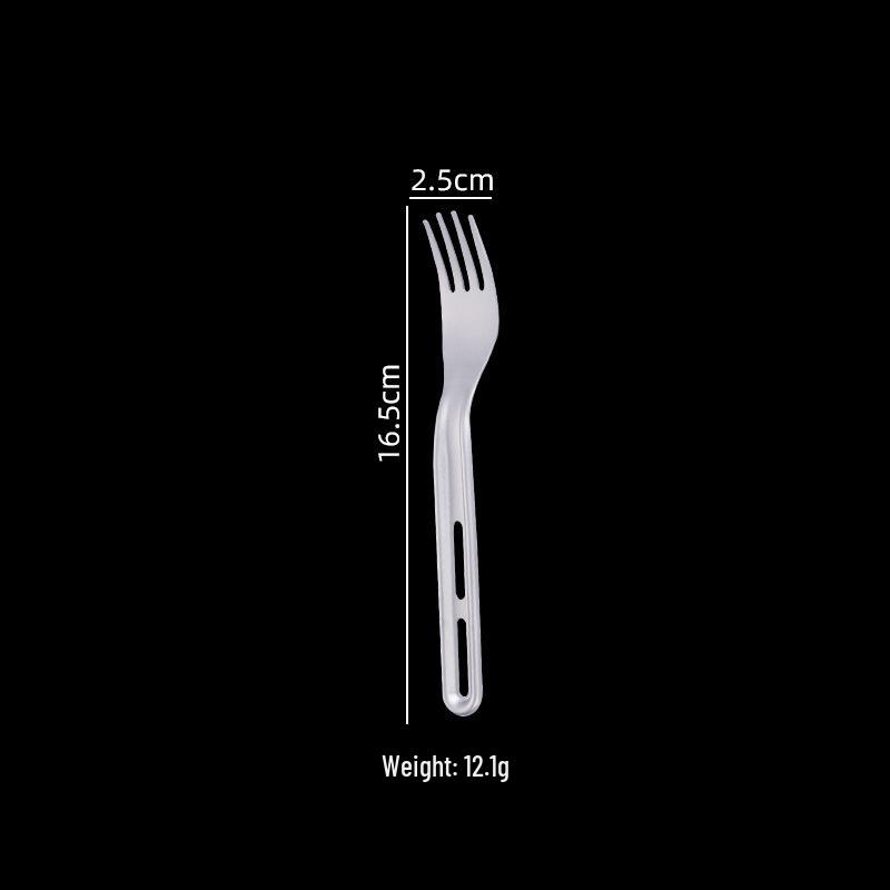 Titanium Ultralight 3-Piece Camping Cutlery Set: Knife, Fork, Spoon for Outdoor Travel & Hiking