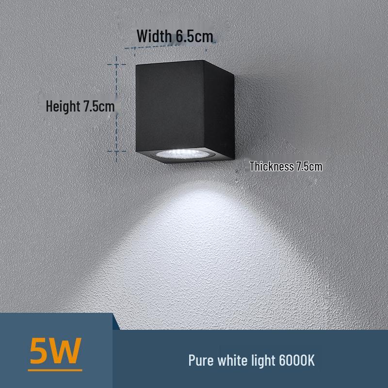 Universelle Wasserdichte Wandfluterleuchte für Balkon, Innenhof oder Terrasse - Außenbeleuchtung Up and Down