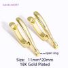 18K Gold Plated Shvenzy Earwires Fasteners,Brass Earring Fixtures,Earring Hooks Clasps Accessories,DIY Earring Making Supplies