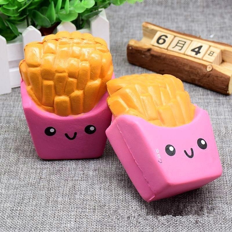 New Arrival Jumbo 12CM Kawaii Cute French Fries Soft Scented Bread Cake Squishy Slow Rising Ela