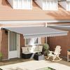 VidaXL Automatic Retractable Awning Light Grey 400x300 Cm 3330652