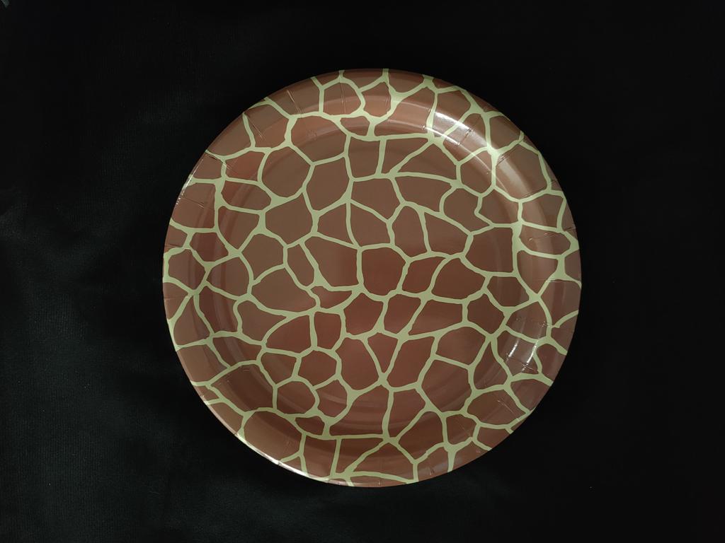 Woodland Animals Disposable Plates Jungle Safari Birthday Animals Giraffe Zebra 1st Birthday Party Decor Leopard Print Plates