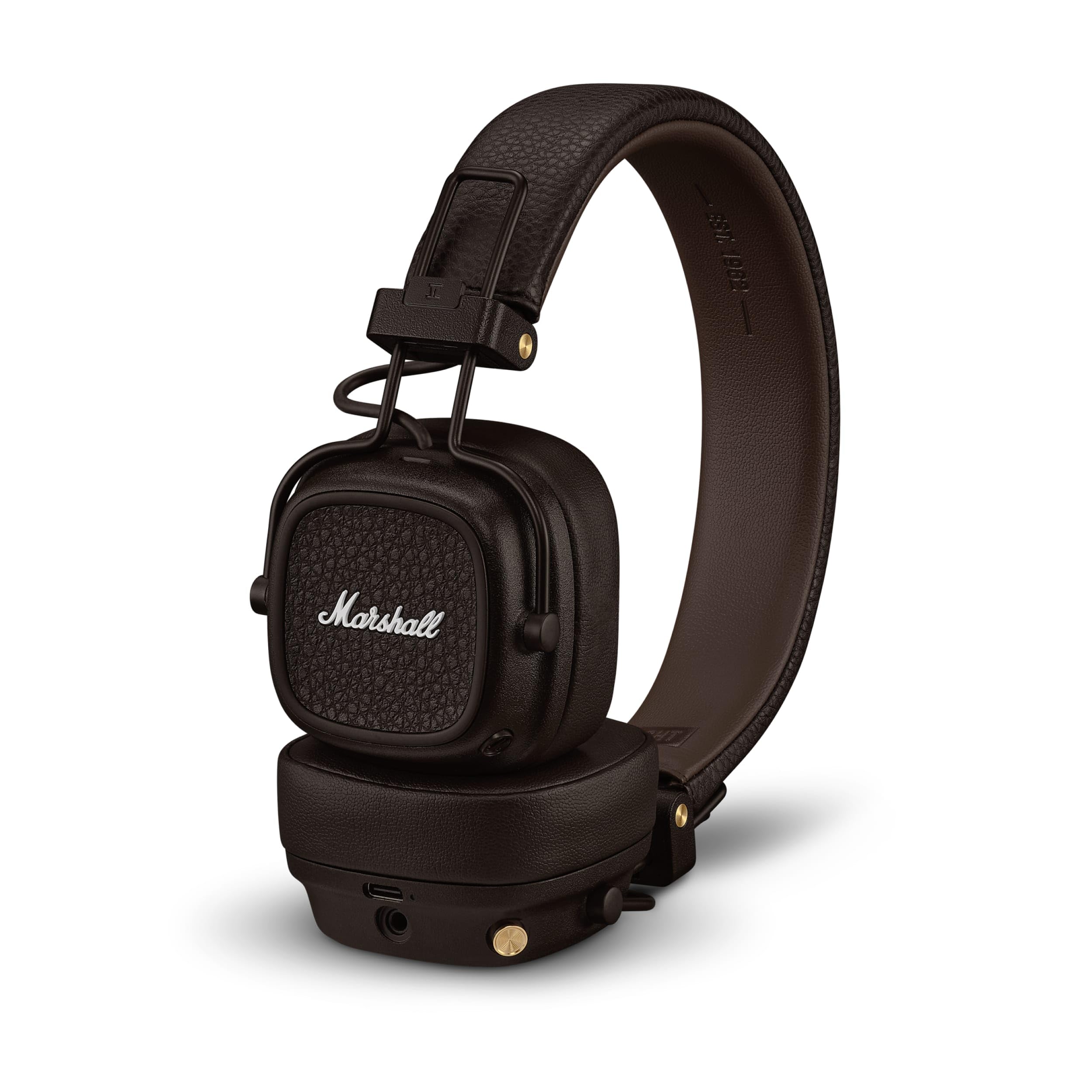 

Marshall Major V Wireless On-Ear Headphones, Brown, Bluetooth, 100 Hours of Playtime, Qi Charging, and Call Support [Official Japanese Product]