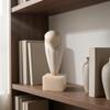 Resin Owl Sculpture Beige Creature Statue Heavy