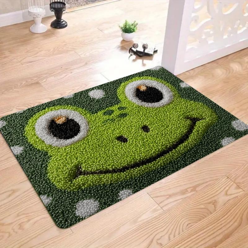 

Cute Frog Bath Mat Soft Plush Tufted Bathroom Rug Thickened Anti Slip Floor Mat for Bedroom Shower Room Machine Washable 15.7InX23.6In（40X60cm）