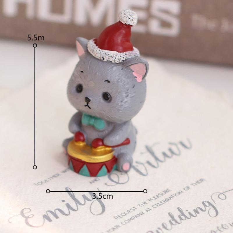 Christmas Resin Ornament Mini Santa Claus Resin Ornament Decorative Gifts Resin Crafts Tabletop Ornament