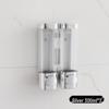 Punch-Free Wall-Mounted Triple Soap Dispenser for Bathroom: Hand Wash, Bath, Hair Care