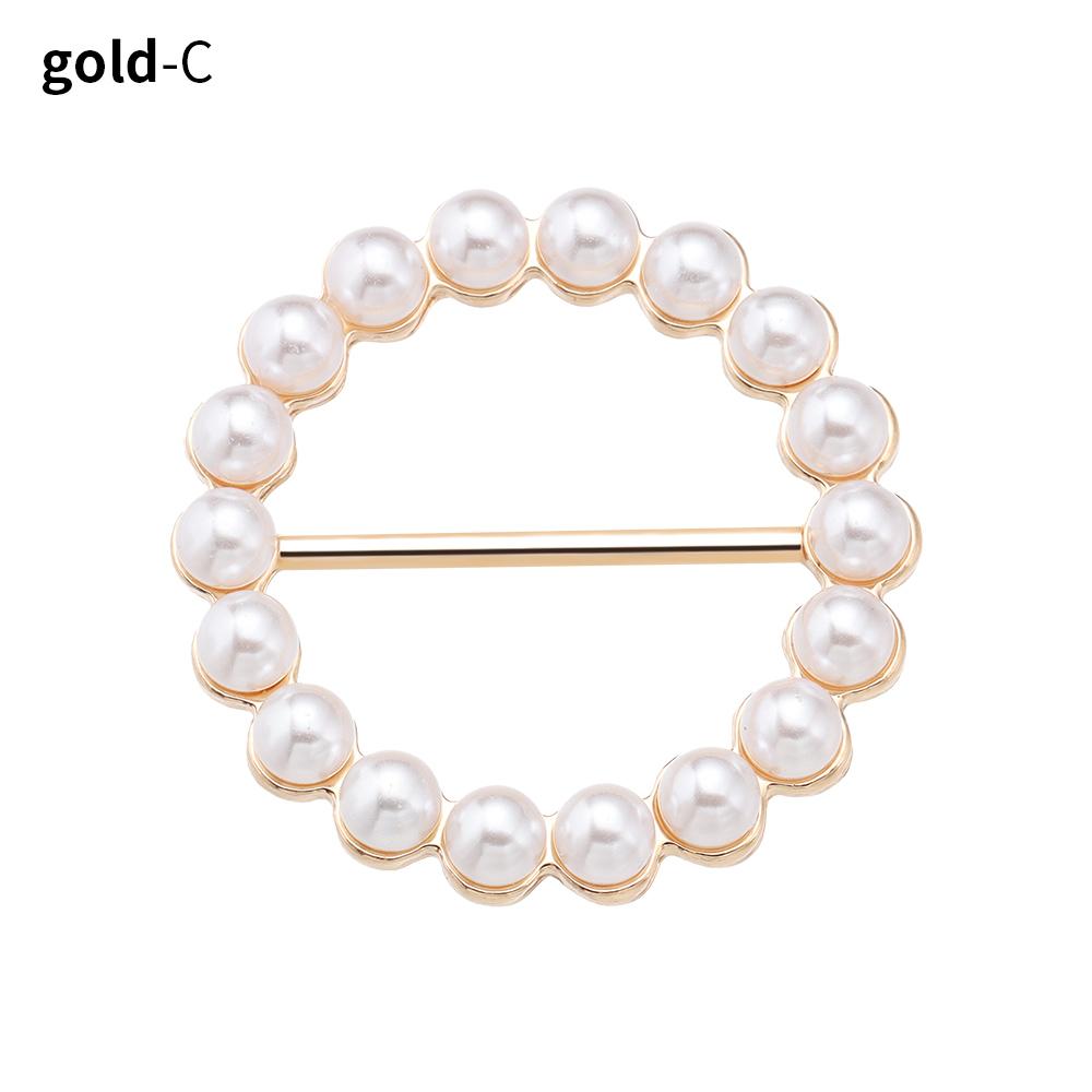 

T-shirt Pearl Fixed Buckle Shirt Hem Decorative Buckle Silk Scarf Buckle Clothes Tighten Knotted Buckle Ring