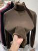 Women's Mink Velvet Turtleneck Sweater, Thickened for Winter 2025, One-Piece Base Top