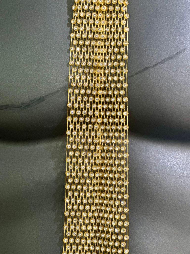 European & American Rhinestone Mesh Tie - Trendy Nightclub Accessory with Sequins, 130cm