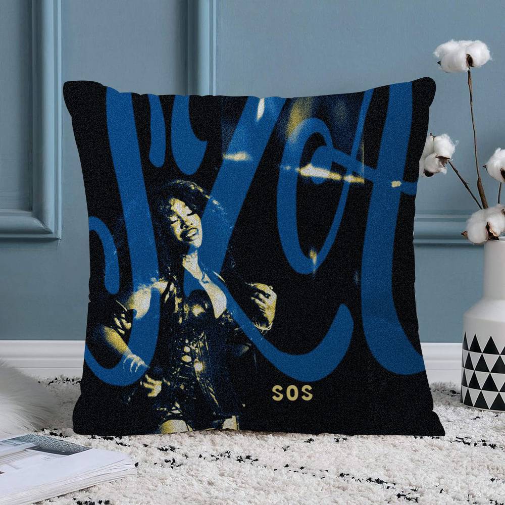 New Music Album SZA Sos Cushion Cover Decorative Pillow Sofa Home Decor Case Pillow Cases
