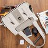 Large Cosmetic Bag Leathercraft Bag Woja Gray