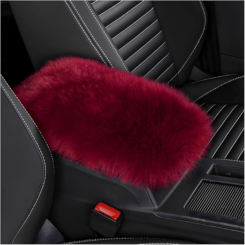 Car Center Console Cover Pad, Fluffy Middle Console Pad Armrest Seat Box Cover, Universal Furry Arm Rest Decoration Protector For Car Truck SUV,