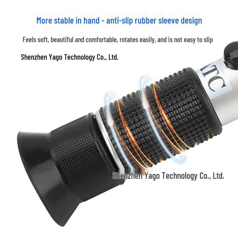 3-in-1 Handheld Refractometer: 0-40% Brix Sugar Meter, 0-25% Alcohol Tester, 0-22° Baumé Gauge